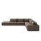 Four Hands Bloor 5-Piece Sectional - Raf Sofa W/ Ottoman - Savoy Coffee