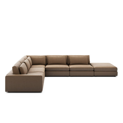 Four Hands Bloor 5-Piece Sectional - Laf Sofa W/ Ottoman - Savoy Ochre