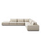 Four Hands Bloor 5-Piece Sectional - Raf Sofa W/ Ottoman - Savoy Parchment