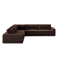 Four Hands Bloor 5-Piece Sectional - Surrey Cocoa