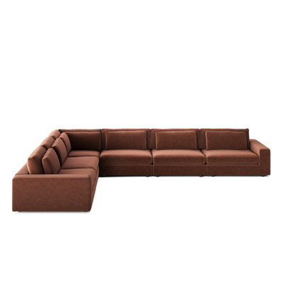 Four Hands Bloor 6-Piece Sectional - Surrey Auburn