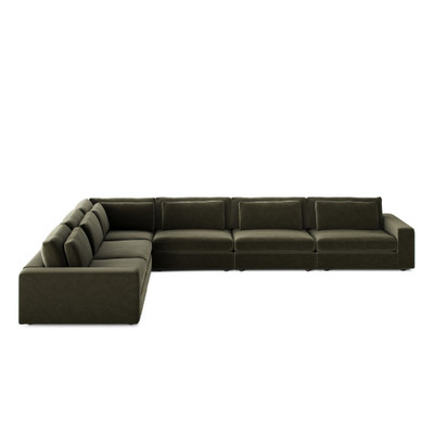Four Hands Bloor 6-Piece Sectional - Surrey Olive