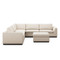 Four Hands Colt 3-Piece Sectional + Ottoman - Crypton Nomad Snow