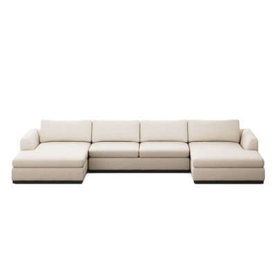 Four Hands Colt 3-Piece U Sectional - Crypton Nomad Snow