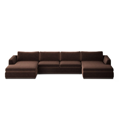 Four Hands Colt 3-Piece U Sectional - Surrey Cocoa