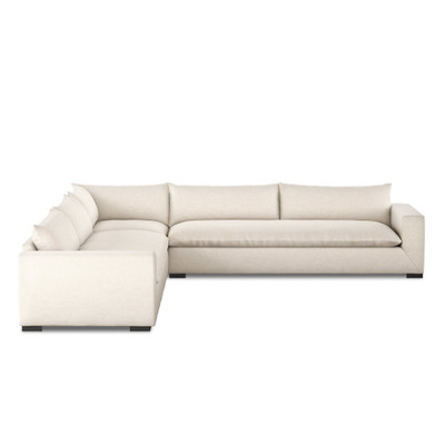 Four Hands Grant 3 Piece Sectional With Arms - 134" - Ashby Oatmeal
