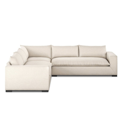 Four Hands Grant 3 Piece Sectional With Arms - 114" - Ashby Oatmeal