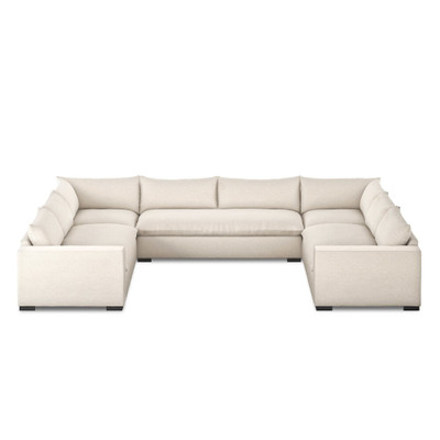 Four Hands Grant 5 Piece Sectional With Arms - 152" - Ashby Oatmeal