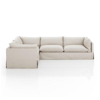Four Hands Habitat Slipcover 3-Piece Sectional - 122" - Valley Nimbus