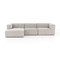 Four Hands Langham Channeled 3-Piece Sectional - Left Chaise - Napa Sandstone