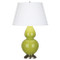 Double Gourd Table Lamp - Antique Silver - Apple