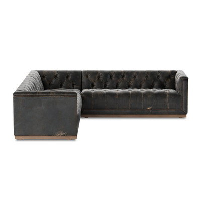 Four Hands Maxx 3-Piece Sectional - Destroyed Black