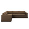 Four Hands Tovana 3 Piece Sectional - Crypton Nomad Mushroom