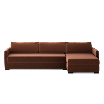 Four Hands Wickham 2-Piece Sectional - Right Storage Chaise - Surrey Auburn