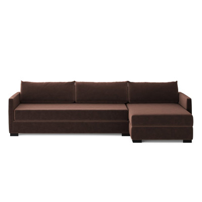 Four Hands Wickham 2-Piece Sectional - Right Storage Chaise - Surrey Cocoa