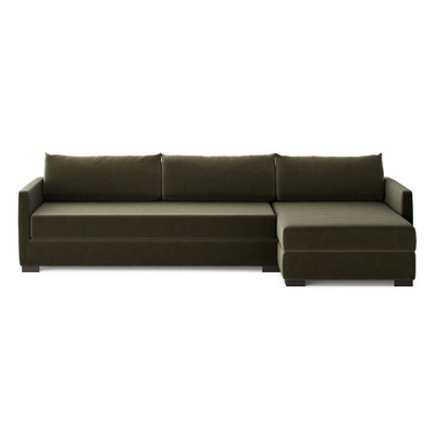 Four Hands Wickham 2-Piece Sectional - Right Storage Chaise - Surrey Olive
