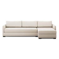 Four Hands Wickham 2-Piece Sleeper Sectional - Right Storage Chaise - Crypton Nomad Snow