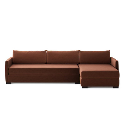 Four Hands Wickham 2-Piece Sleeper Sectional - Right Storage Chaise - Surrey Auburn