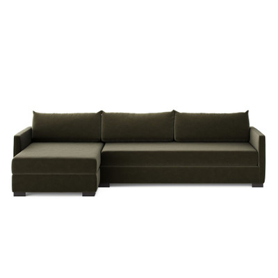 Four Hands Wickham 2-Piece Sleeper Sectional - Left Storage Chaise - Surrey Olive