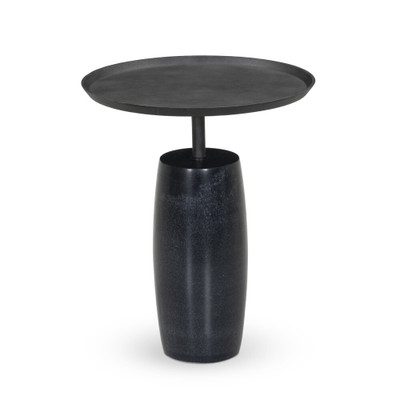 Four Hands Cronos End Table - Polished Black Marble