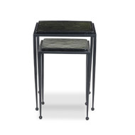 Four Hands Dalston Nesting End Table Set - Moss Cast Glass