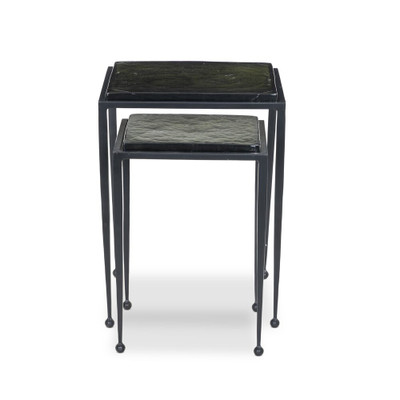 Four Hands Dalston Nesting End Table Set - Moss Cast Glass