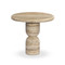 Four Hands Figueroa End Table - Light Beige Travertine