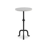 Four Hands Jocelyn End Table - Veined White Marble