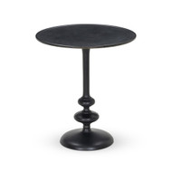 Four Hands Marlow Matchstick Pedestal Table - Black Antique