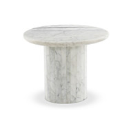 Four Hands Stuart End Table - White Calacatta Marble