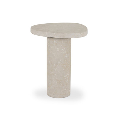 Four Hands Zion End Table - Cream Marble