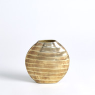 Studio A Chased Oval Vase - Antique Brass - Sm