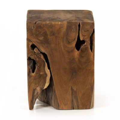 Four Hands Teak Square Stool