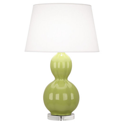 Williamsburg Randolph Table Lamp - Polished Nickel - Parrot Green
