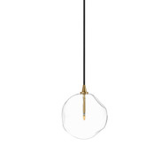 Four Hands Glass Globe 200 Pendant - Burnished Brass