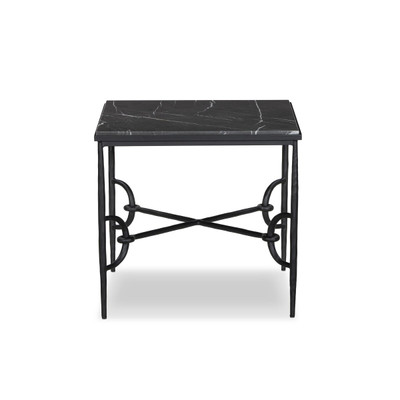 Four Hands Babylon End Table - Grey Italian Marble