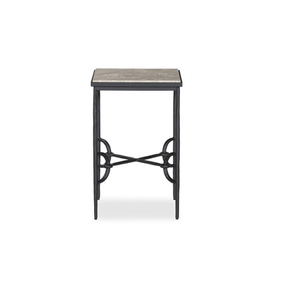 Four Hands Babylon Small End Table - Lunar Marble