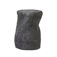 Four Hands Bomba Small End Table - Textured Black Concrete