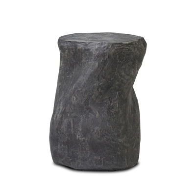 Four Hands Bomba Small End Table - Textured Black Concrete