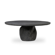 Four Hands Bomba Coffee Table - Textured Black Concrete