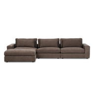 Four Hands Bloor 3 PC Sectional W/ Ottoman - Landale Charcoal