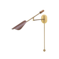 Four Hands Astrid Sconce - Dark Brown Leather