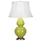 Double Gourd Table Lamp - Antique Silver - Apple