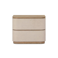 Four Hands Mariella Nightstand - Beige Painted Linen