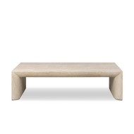 Four Hands Brad Coffee Table - Faux Travertine