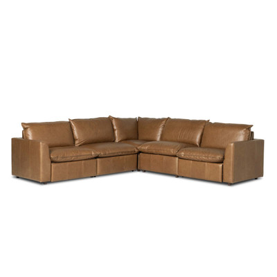 Four Hands Kosa Power Recliner 5Pc Sectional - Sonoma Chestnut