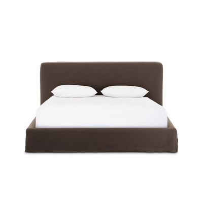 Four Hands Aidan Slipcover Queen Bed - Savoy Coffee