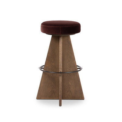 Four Hands Damon Swivel Bar Stool - Surrey Plum