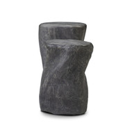 Four Hands Bomba End Table Set - Textured Black Concrete