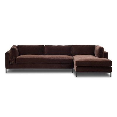 Four Hands Grammercy 2 PC Sectional w/ RAF Chaise - Surrey Cocoa